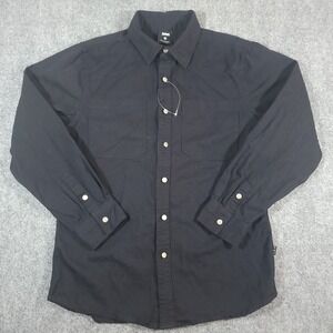 NWOT Teton x Grateful Dead Mens Medium Black Denim Work Shirt GD Logo Buttons